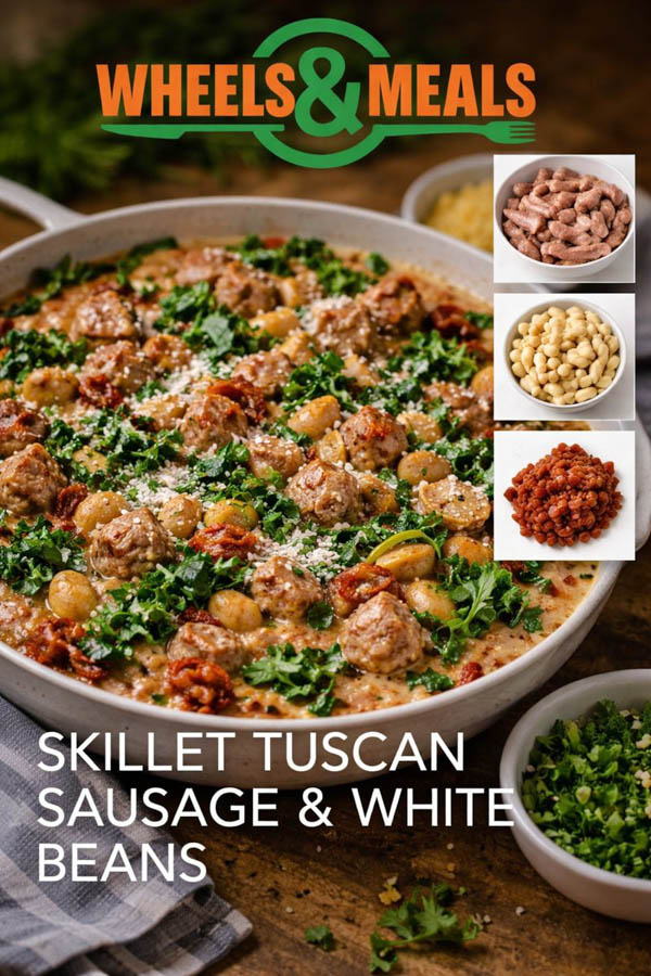 Skillet Tuscan Sausage White Beans